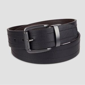 LEVI’S DENZIEN Reversible Belt in Brown and Black Faux Leather, Men’s XL (40-44)